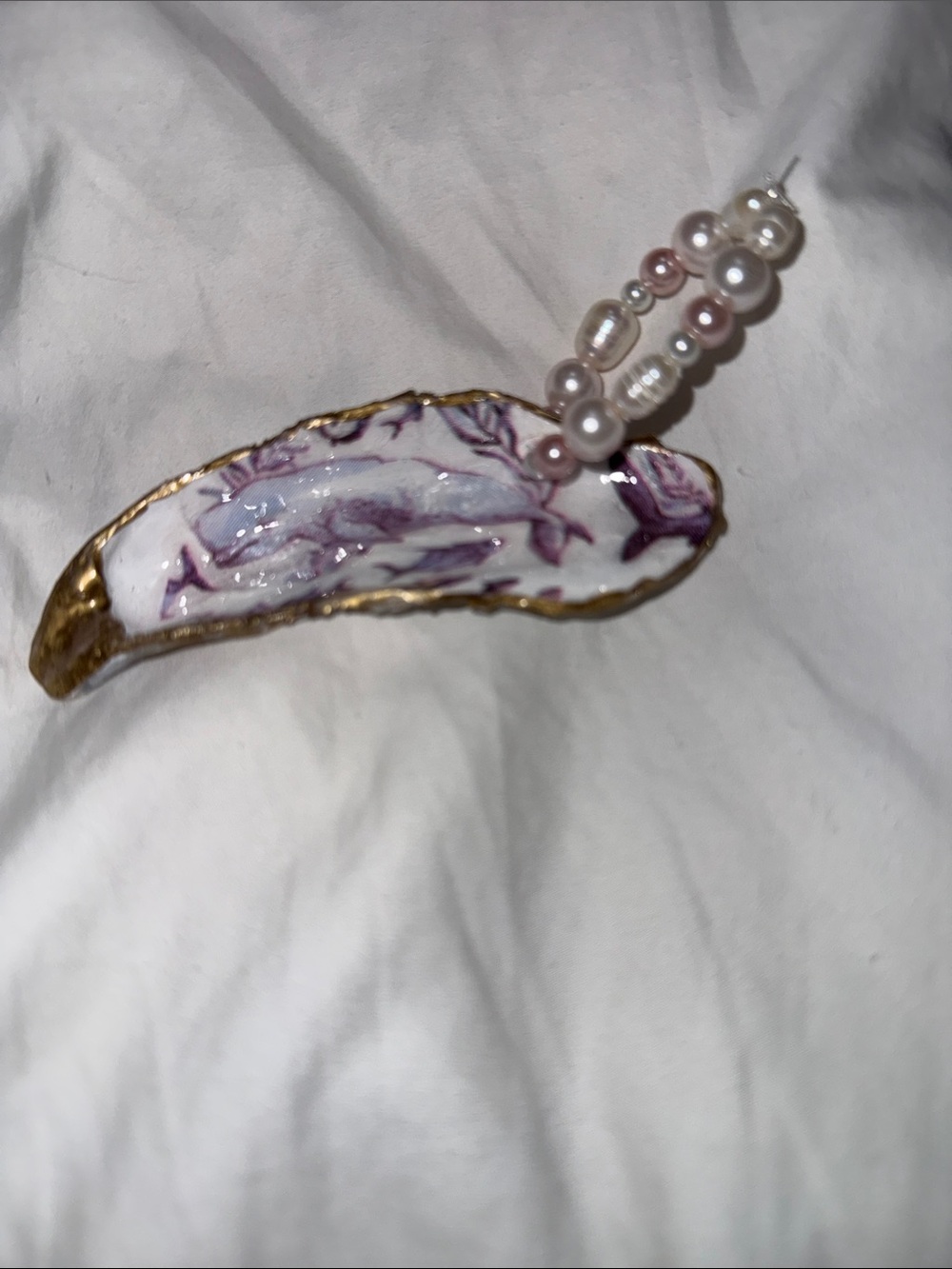 Oyster Shell Ornament Decoupage